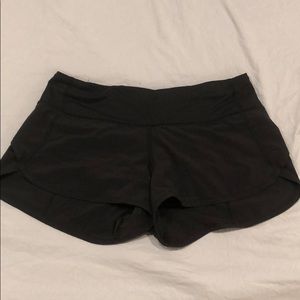 Black lululemon 2" shorts